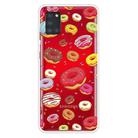 For Samsung Galaxy A21s Shockproof Painted Transparent TPU Protective Case(Donuts) - 1