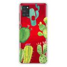 For Samsung Galaxy A21s Shockproof Painted Transparent TPU Protective Case(Cactus) - 1