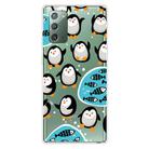 For Samsung Galaxy Note20 Shockproof Painted Transparent TPU Protective Case(Penguin) - 1