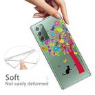 For Samsung Galaxy Note20 Shockproof Painted Transparent TPU Protective Case(Tree Cat) - 3