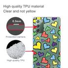 For Samsung Galaxy Note20 Shockproof Painted Transparent TPU Protective Case(Hearts) - 2