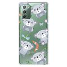 For Samsung Galaxy Note20 Shockproof Painted Transparent TPU Protective Case(Koala) - 1