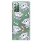 For Samsung Galaxy Note20 Shockproof Painted Transparent TPU Protective Case(Koala) - 1