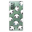 For Samsung Galaxy Note20 Shockproof Painted Transparent TPU Protective Case(Emoji Bear) - 1