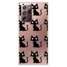 For Samsung Galaxy Note20 Ultra Shockproof Painted Transparent TPU Protective Case(Black Cats) - 1