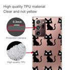 For Samsung Galaxy Note20 Ultra Shockproof Painted Transparent TPU Protective Case(Black Cats) - 2