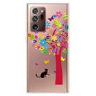 For Samsung Galaxy Note20 Ultra Shockproof Painted Transparent TPU Protective Case(Tree Cat) - 1