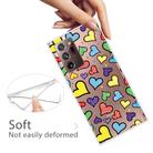 For Samsung Galaxy Note20 Ultra Shockproof Painted Transparent TPU Protective Case(Hearts) - 3