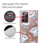 For Samsung Galaxy Note20 Ultra Shockproof Painted Transparent TPU Protective Case(Koala) - 2