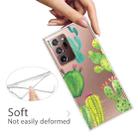 For Samsung Galaxy Note20 Ultra Shockproof Painted Transparent TPU Protective Case(Cactus) - 3