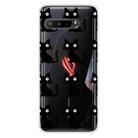 For Asus ROG Phone 3 ZS661KS Shockproof Painted Transparent TPU Protective Case(Black Cats) - 1