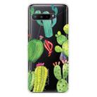 For Asus ROG Phone 3 ZS661KS Shockproof Painted Transparent TPU Protective Case(Cactus) - 1