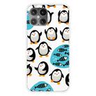 For iPhone 12 / 12 Pro Shockproof Painted Transparent TPU Protective Case(Penguin) - 1