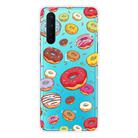 For OnePlus Nord Shockproof Painted Transparent TPU Protective Case(Donuts) - 1