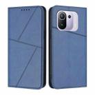 For Xiaomi Mi 11 Pro Strong Magnetic Frosted Flip Leather Phone Case(Royal Blue) - 1