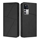 For Xiaomi 12T Strong Magnetic Frosted Flip Leather Phone Case(Black) - 1