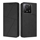 For Xiaomi 13T Strong Magnetic Frosted Flip Leather Phone Case(Black) - 1