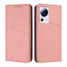 For Xiaomi 13 Lite / Civi 2 Strong Magnetic Frosted Flip Leather Phone Case(Pink) - 1