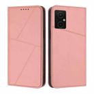 For Xiaomi Poco M5 Strong Magnetic Frosted Flip Leather Phone Case(Pink) - 1