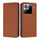 For Xiaomi 15 Pro Strong Magnetic Frosted Flip Leather Phone Case(Coffee Color) - 1