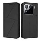 For Xiaomi 15 Pro Strong Magnetic Frosted Flip Leather Phone Case(Black) - 1