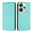 For Xiaomi Poco F6 Strong Magnetic Frosted Flip Leather Phone Case(Light Blue) - 1