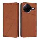For Xiaomi Poco F7 Pro / Redmi K80 Strong Magnetic Frosted Flip Leather Phone Case(Coffee Color) - 1