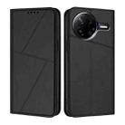 For Xiaomi Poco F7 Pro / Redmi K80 Strong Magnetic Frosted Flip Leather Phone Case(Black) - 1