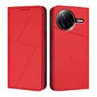For Xiaomi Poco F7 Ultra / Redmi K80 Pro Strong Magnetic Frosted Flip Leather Phone Case(Red) - 1