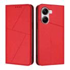 For Xiaomi Poco X7 Pro Strong Magnetic Frosted Flip Leather Phone Case(Red) - 1