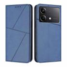 For Xiaomi Poco X6 Neo 5G Strong Magnetic Frosted Flip Leather Phone Case(Royal Blue) - 1