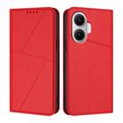 For Xiaomi Poco F7 5G Strong Magnetic Frosted Flip Leather Phone Case(Red) - 1