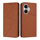 For Xiaomi Poco F7 5G Strong Magnetic Frosted Flip Leather Phone Case(Coffee Color) - 1