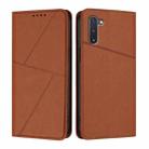 For Samsung Galaxy Note10 5G Strong Magnetic Frosted Flip Leather Phone Case(Coffee Color) - 1