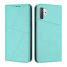 For Samsung Galaxy Note10+ 5G Strong Magnetic Frosted Flip Leather Phone Case(Light Blue) - 1