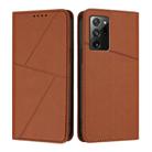 For Samsung Galaxy Note20 5G Strong Magnetic Frosted Flip Leather Phone Case(Coffee Color) - 1
