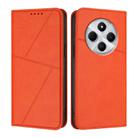For Redmi 14C 4G / 14R 5G / A4 5G Strong Magnetic Frosted Flip Leather Phone Case(Orange) - 1