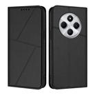 For Redmi 14C 4G / 14R 5G / A4 5G Strong Magnetic Frosted Flip Leather Phone Case(Black) - 1