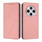 For Redmi 14C 4G / 14R 5G / A4 5G Strong Magnetic Frosted Flip Leather Phone Case(Pink) - 1