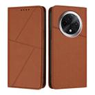 For Redmi A3 Pro Strong Magnetic Frosted Flip Leather Phone Case(Coffee Color) - 1