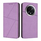 For Redmi A3 Pro Strong Magnetic Frosted Flip Leather Phone Case(Light Purple) - 1