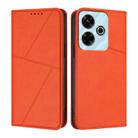 For Redmi 13 4G / 5G Strong Magnetic Frosted Flip Leather Phone Case(Orange) - 1