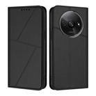 For Redmi A3 4G / A3x 4G Strong Magnetic Frosted Flip Leather Phone Case(Black) - 1