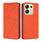 For Redmi Note 13 4G Strong Magnetic Frosted Flip Leather Phone Case(Orange) - 1