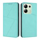 For Redmi Note 13 4G Strong Magnetic Frosted Flip Leather Phone Case(Light Blue) - 1