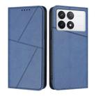 For Xiaomi Poco X6 Pro 5G / Redmi K70E Strong Magnetic Frosted Flip Leather Phone Case(Royal Blue) - 1