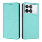 For Xiaomi Poco X6 Pro 5G / Redmi K70E Strong Magnetic Frosted Flip Leather Phone Case(Light Blue) - 1
