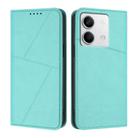 For Redmi Note 13 5G Strong Magnetic Frosted Flip Leather Phone Case(Light Blue) - 1