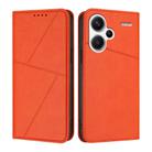 For Redmi Note 13 Pro+ Strong Magnetic Frosted Flip Leather Phone Case(Orange) - 1