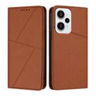 For Xiaomi Poco F5 / Redmi Note 12 Turbo Strong Magnetic Frosted Flip Leather Phone Case(Coffee Color) - 1
